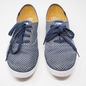 Keds Sneakers Micro Polka Dot Navy White Size 10